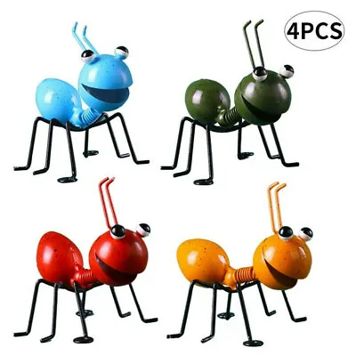 4PCS Garden Art Metal Sculpture Ant Ornament Cute Art Insect Garden Lawn Decor • $21.98