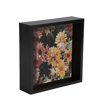 3D Deep Box Photo Frame Standing Hanging Craft Picture Frames 8 X 8  Black • £11