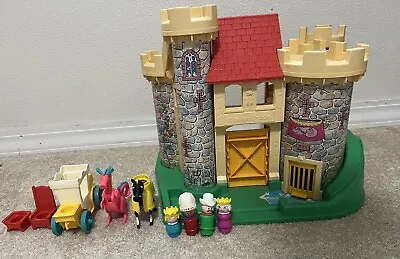 VINTAGE Fisher Price Little People Play Family Castle Dragon Horse Queen Princes • $75