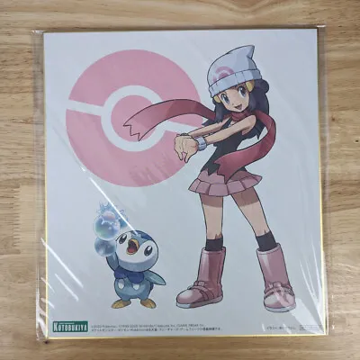 Artfx J Pokemon Dawn With Piplup Kotobukiya Bonus Art Board - Shikishi Only • $85