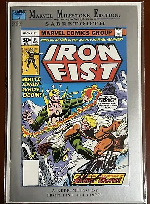 $199.99 • Buy Iron Fist 14 Marvel Milestone Signed Stan Lee Excelsior COA 1st App Sabretooth