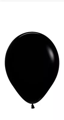 12  Metallic Black Sempertex Latex Balloons 50 Pack • $6.31