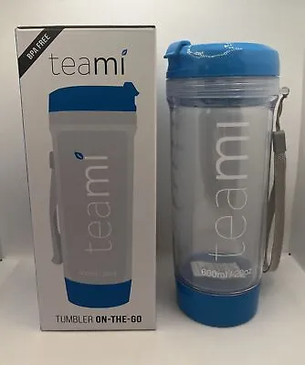 Teami Tumbler On The Go Tea Or Fruit Water Bottle 20 Ounce Light Blue New • $24.49