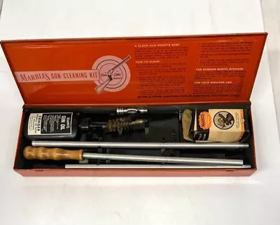 Vintage Marble's Shot Gun Cleaning Kit In Metal Case 4 1/2 X 14 1/2 X 1 1/2  • $39.99