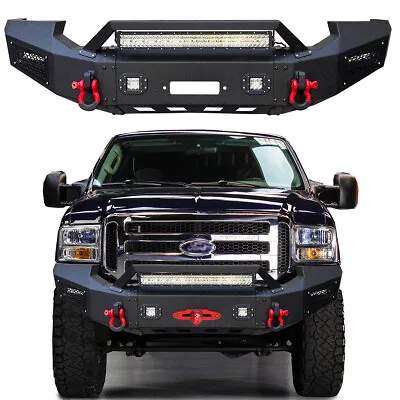 Vijay For 2005-2007 Ford F250 F350 Front Bumper Steel With Winch Plate & Lights • $819.99