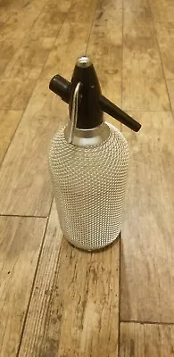 Vintage Bohemia Glass Wire Mesh Syphon Siphon Seltzer Bottle Czechoslovakia • $59.95