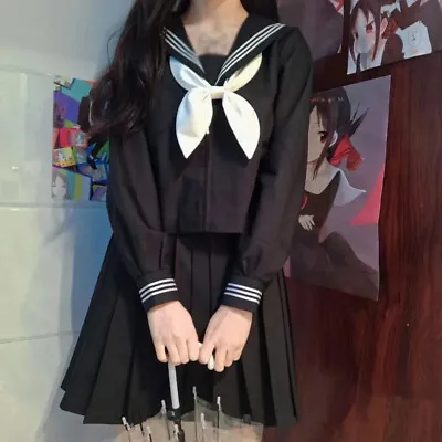 Japanese Cosplay High School JK Uniform Girl Sailor Shirt Suit Coat Skirt Outfit • $47.85