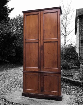 £1995 • Buy Very Tall Antique School Larder Linen Cupboard Museum Cabinet