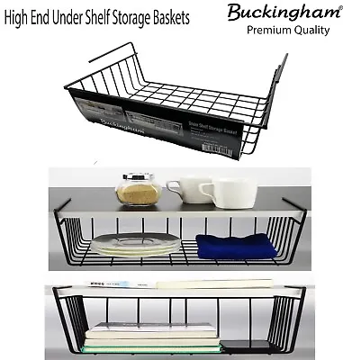 Buckingham PREMIUM Under Shelf Storage Basket Organise Tidy Storage Rack HighEnd • £11.99