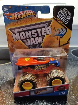 Superman Mud Trucks Hot Wheels Monster Jam 4/80 1:64 Truck With Tattoo • $14.99