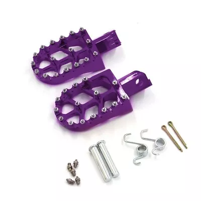 Motorcycle Foot Pegs CNC For CR125 CR250 02-07 CRF250R 2004-2023 Dirt BikePurple • $32