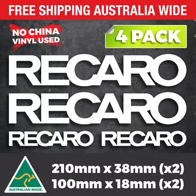 4 X RECARO Sticker Decal Slivia GTR Civic Accord EP3 S2000 JDM DRIFT AMG Window • $7.70