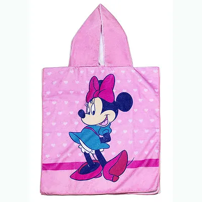 Disney Kids Poncho Hood Towel Minnie Mouse Girl Beach Bath Pool Hooded Shower Nw • $14.20