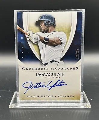 2014 Immaculate Clubhouse Signatures /25 Justin Upton Auto Angels Detroit Tigers • $39.99