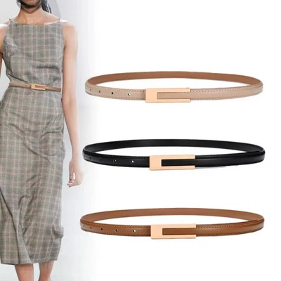 Pu Leather Waist Belt Alloy Buckle Dress Coat Decorative Waistband  Women • £5.03