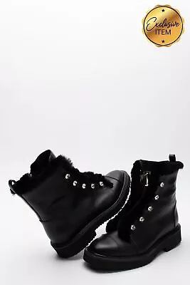 $14.03 • Buy RRP€1400 GIUSEPPE ZANOTTI Leather Ankle Boots US6 UK3 EU36 Made In Italy