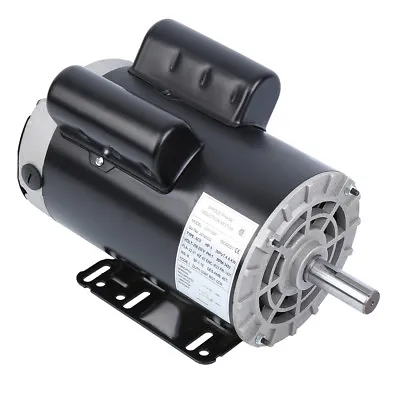 5 HP Single Phase Air Compressor Duty Electric Motor 60Hz 3450 RPM 7/8  Shaft • $169.59