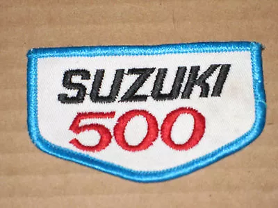 $4.97 • Buy SUZUKI 500  Motorcycle Patch Red Black Blue Vintage MX Motocross   3