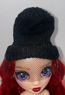 Rainbow High Fantastic Fashion Ruby Anderson Doll Outfit Hat Black Beanie W Veil • $4.79