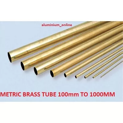 BRASS ROUND TUBE CZ108  3mm 4mm 5mm 6mm 8mm 10mm 12.7mm • £3.66