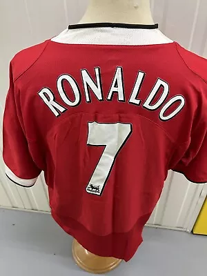 Manchester United 2004/05 Football Shirt Vintage Original Rare Nike Ronaldo • £49.99