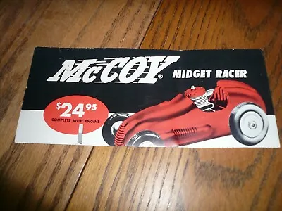 McCoy Midget Racer Sales Brochure / Flyer - Vintage • $18.93