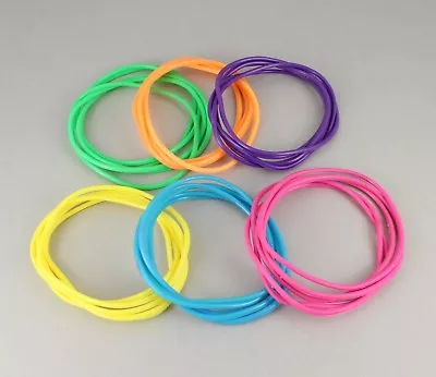 Multi Color Set Pack 30 Jelly Rubber Gummy Bangle Bracelet 80s Style Costume • $9.99