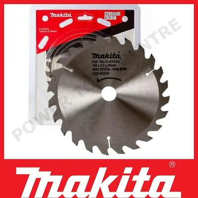 Makita D-03333 Circular Saw Blade 165mm X 20mm X 24T DSS611 DSS610 DHS680 SR1600 • £15.99