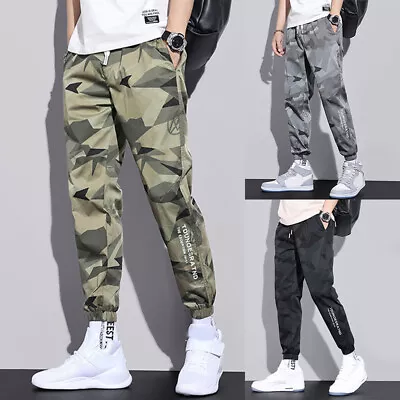 Mens Streetwear Jogger Cargo Casual Pants Sweatpants Combat Sport Urban Trousers • $16.22