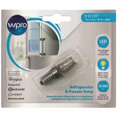 £8.99 • Buy Whirlpool Original Fridge Refrigerator LED Lamp Bulb E14 1W 484000008964