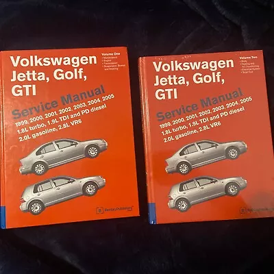 Volkswagen Jetta Golf Gti Service Manual 1999 To 2005 Volume 1 &2. • $145