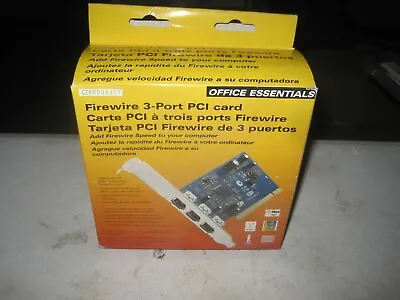 $14.99 • Buy  3-Port Firewire PCI Card Expansion Port Hub For Desktop Computer PC