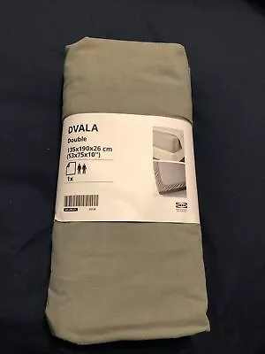 IKEA Dvala Fitted Sheet (Double) Grey/green • £8