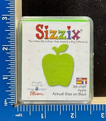 Sizzix Original Small Green Die Apple #38-0197 By Provo Craft Ellison • $4.99