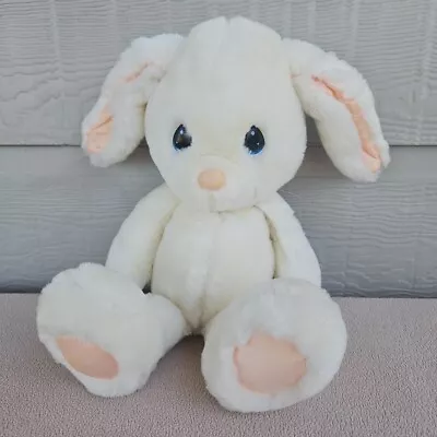 Applause Precious Moments Snowball Bunny Rabbit Plush White 14  VTG 1985 Satin • $54.99