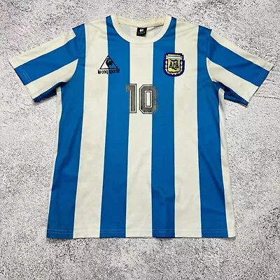 Argentina Maradona Home Team 1986 Retro Soccer Jersey T-Shirt L Size • $55