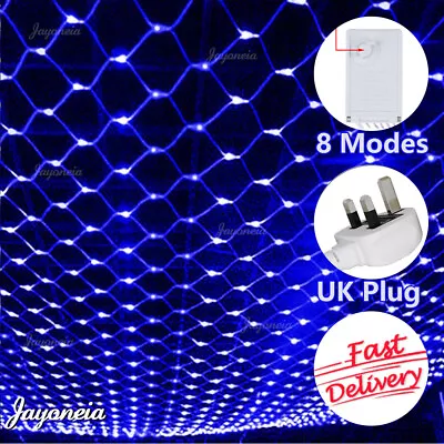 £13.99 • Buy LED Fairy String Net Mesh Curtain Lights Christmas Party Garden Outdoor Decor UK