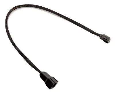 18  3-Pin Computer Case Fan Male To Female Extension Adapter Cable Black Sleeved • $4.99