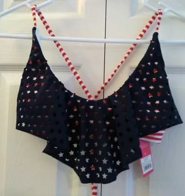 £7.65 • Buy Xhilaration Swimsuit Bikini Top Stars Stripes Flag M
