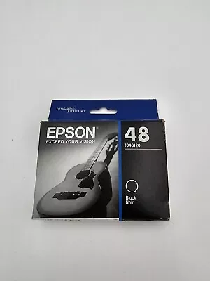 NIB Genuine Epson 48 Black Ink T0481 T048120 For R200 300 320 RX500 600 620 • $20