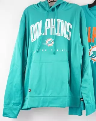 MIAMI DOLPHINS Hoodie Sweatshirt Sweater Mens NFL TEAM APPAREL Pullover SZ L NWT • $36