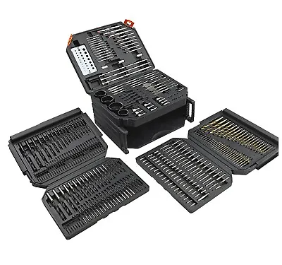 Lumberjack Drill Bit Set 300 Piece HSS Masonry Metal Wood Flat Pozi Bits & Case • £49.99