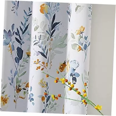  Floral Curtains 84 Inches Long Living Room 52'' X 84'' A-yellow & Gray • $59.18