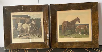 J.F. Herring  HUNTING MARE & FOE   -   HACK MARE & FOE   Colored Lithographs • $295