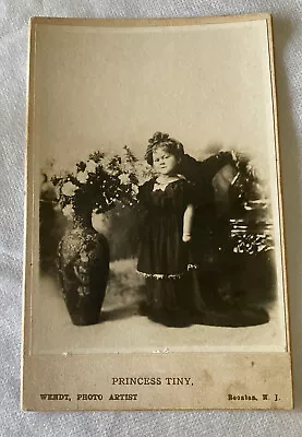 Antique Cabinet Card Photo Princess Tiny Circus Sideshow Little People Midget • $79