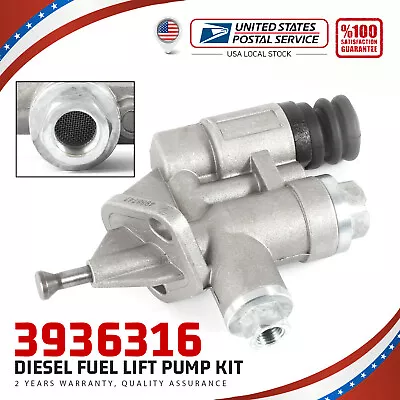 Cummins Fuel Lift Pump 12V Valve 3936316 4988747 Fits For 94-98 Dodge 5.9L P7100 • $35.49