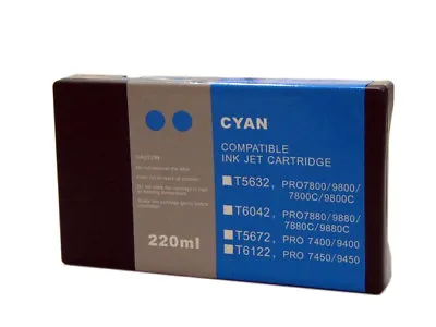 InkOwl 220ml CYAN Compatible Cartridge For EPSON Stylus Pro 7880 9880 • $49.95