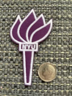 $6.79 • Buy NYU UNIVERSITY Vintage Embroidered Iron On Patch 3” X 1.5”