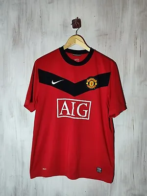 Manchester United 2009 2010 Home Sz L Nike Soccer Kit Shirt Jersey Football Tee • $49.95