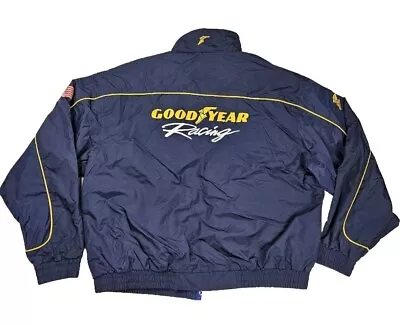 🚨🔥Vintage GoodYear Tires Racing Jacket Men's XL Long Sleeve Windbreaker • $124.99